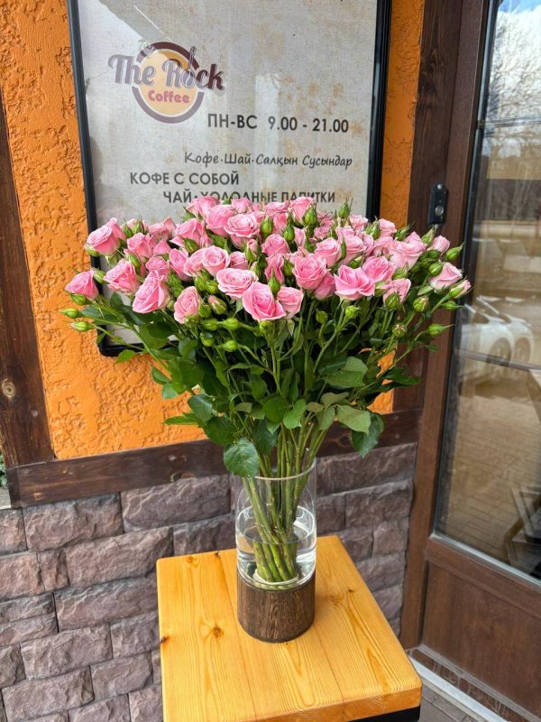 Ваза колба стекло с деревом 25 см — изображение 2